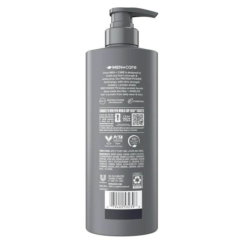 DOVE MEN + CARE Hair Care Striker Swag to Boost Volume & Strengthen Hair 18 Fl oz (2 CT)