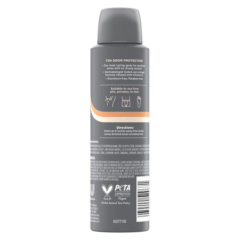 Dove Men+Care Whole Body Deo Spray Cedar + Shea Butter – Aluminum‑Free Dermatologist‑Tested | 4 oz (Pack of 2)