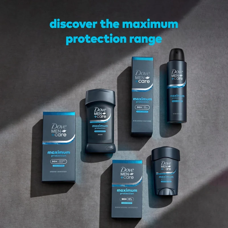 Dove Men+Care Invisible Solid Stick Clean Comfort Maximum Protection Deodorant For Men 96-Hour -.6 oz (Pack of 2)