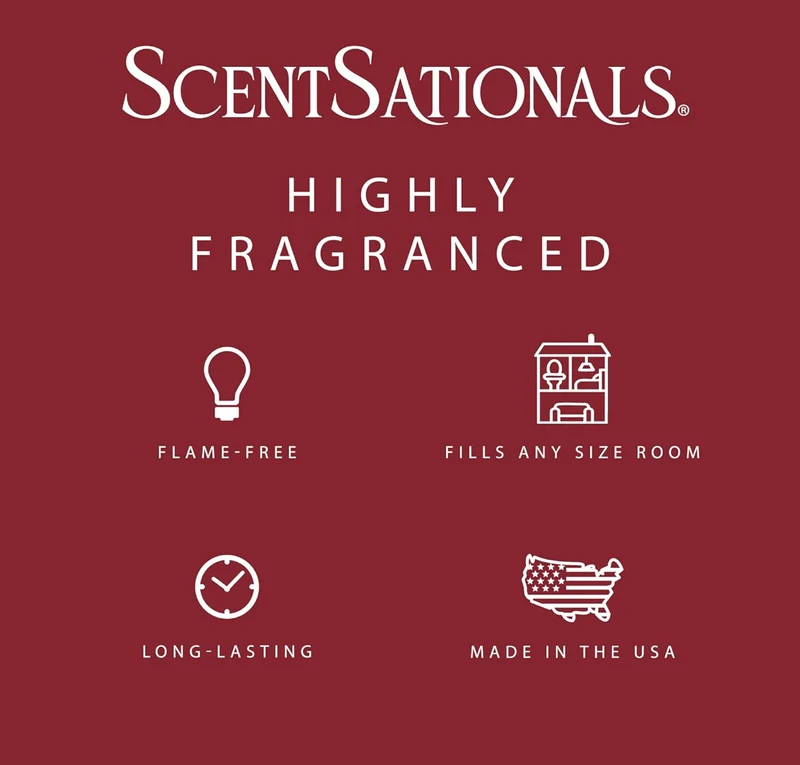 Scentsationals Wax Melts, Wax Cubes Strong Scent - Cozy Treats Collection Red Hot Cinnamon - 10oz (24-Cubes)