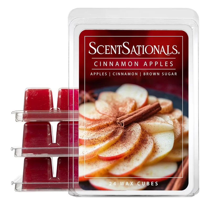 Scentsationals Wax Melts Strong Scent - (Cinnamon Apples) 10oz (24-Cubes)