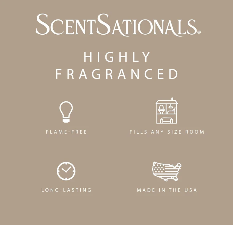 Scentsationals Fall Wax Melts Home Sweet Home - Cinnamon Apples, Salted Caramel Butter Cream & Farmhouse Cookies, 10oz (24 Cubes)