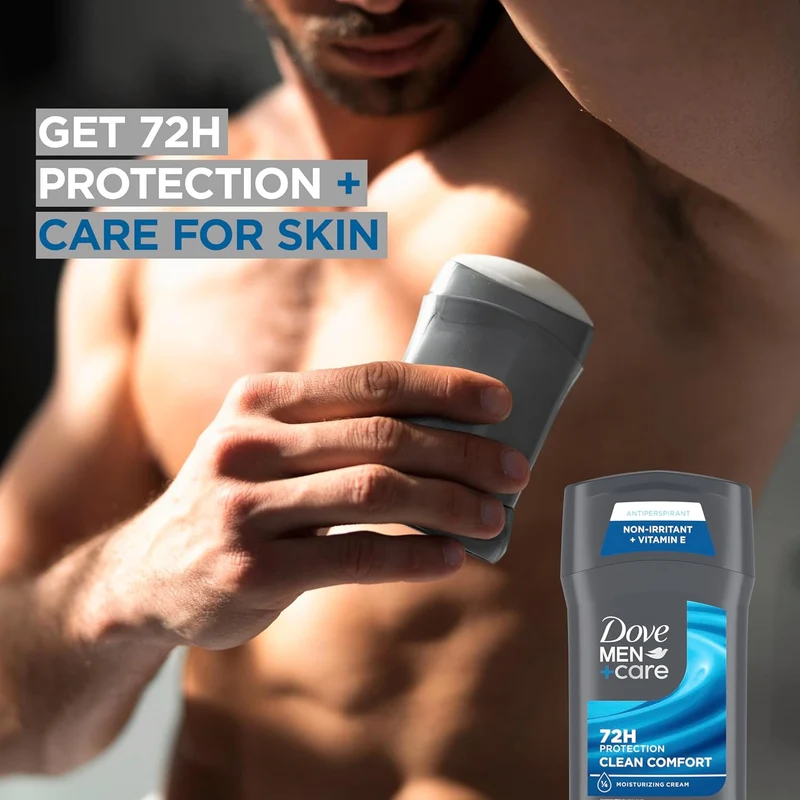Dove Men Antiperspirant Deodorant Stick 72-Hour Sweat & Odor Protection with 1/4 Moisturizing Cream 2.7 oz (4CT)