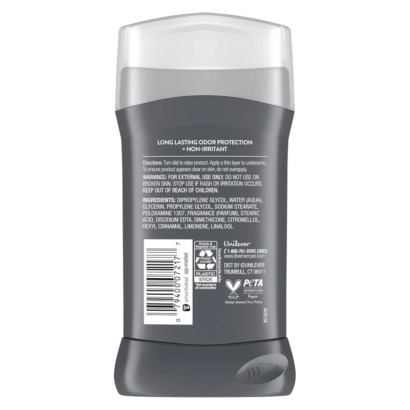 Dove Men Deodorant Stick for Men Extra Fresh Aluminum Free 72-Hour Odor Protection - 3 oz (4CT)
