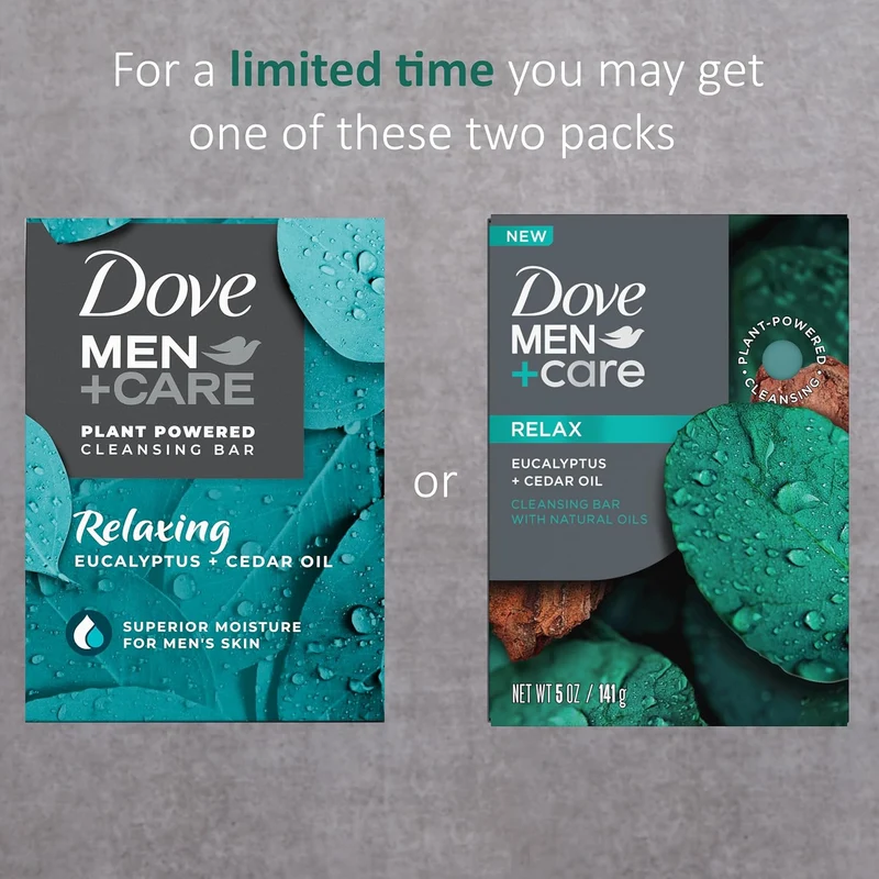DOVE MEN Plant-Based with Eucalyptus and Moisture 5oz (pack of 4)