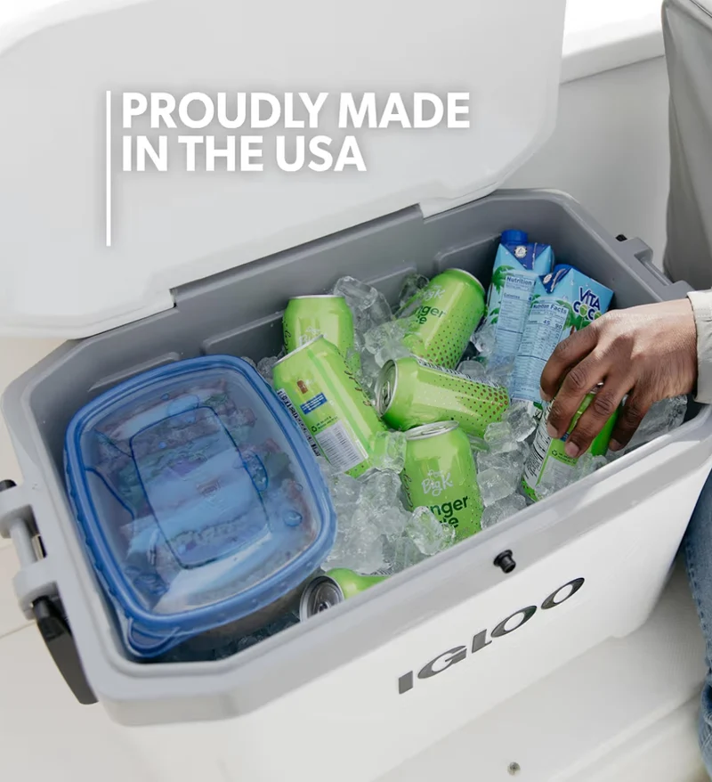 Igloo Marine Insulated Hard Shell Ice Chest Cooler - Great for Outdoors & Travel