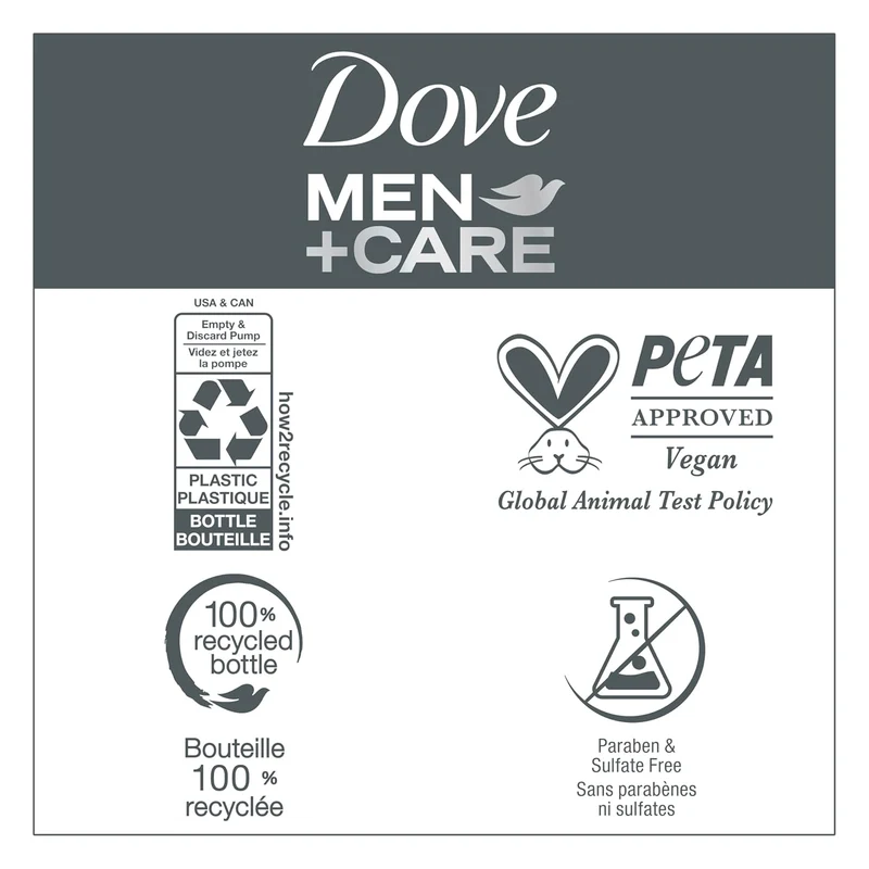 Dove Men Care 2-in-1 Shampoo + Conditioner - Avocado & Tea Tree Oil with Vitamin E & Mineral Complex, 17.5 oz (2PK)
