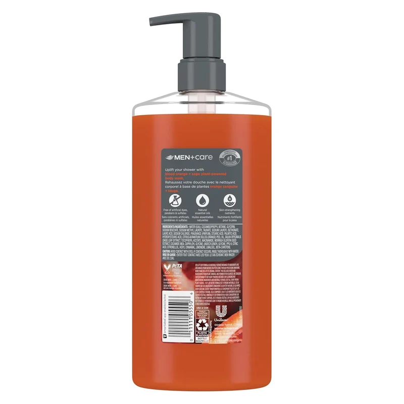 DOVE MEN CARE Body Wash with Plant-Based Cleansers and Moisturizers (26 fl oz) - Bood Orange +Sage (2PK)