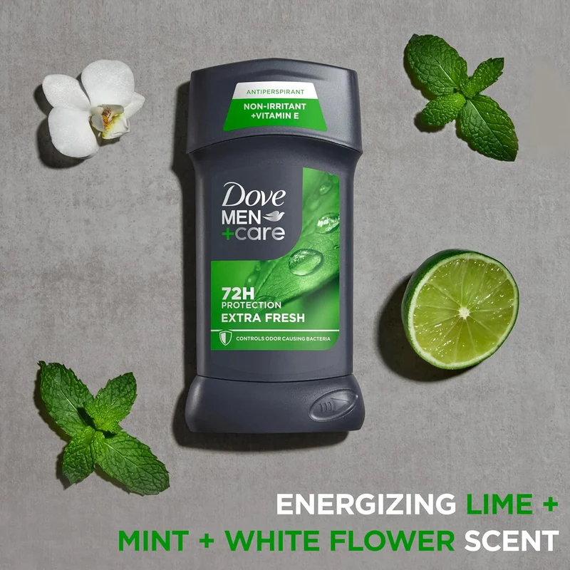 Dove Men Care Extra Fresh Men's Antiperspirant Deodorant Twin pack w/ 72-hour sweat & odor protection Citrus Scent (2.7 oz)