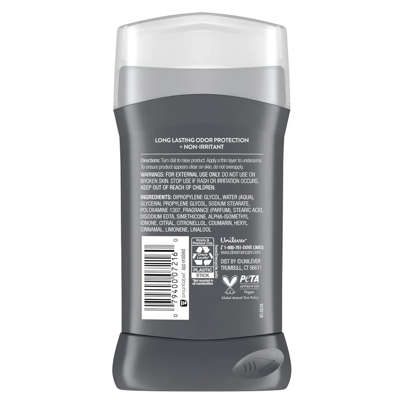 DOVE MEN CARE Deodorant Stick for Men Clean Comfort Aluminum Free 72-Hour Odor Protection Moisturizing Cream 3 oz (Pack of 4)
