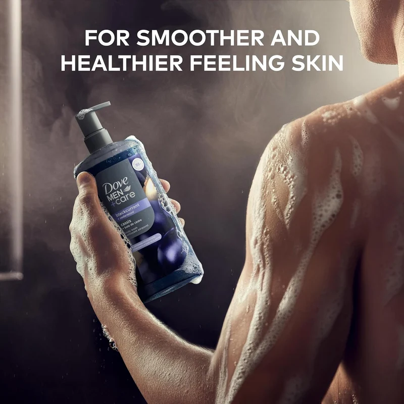 DOVE MEN CARE Blackcurrant + Cedarwood Plant-Based Moisturizing Body Wash for Men (2PK)