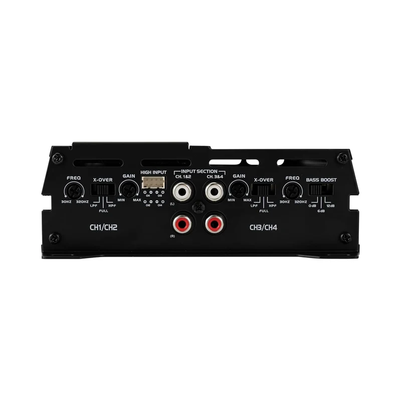 JA-Series JA4CH High Performance Class-D Bridgeable 4-Channel Car Audio Amplifier 1,000 Watts Peak Power Bridgeable Efficient Compact Design