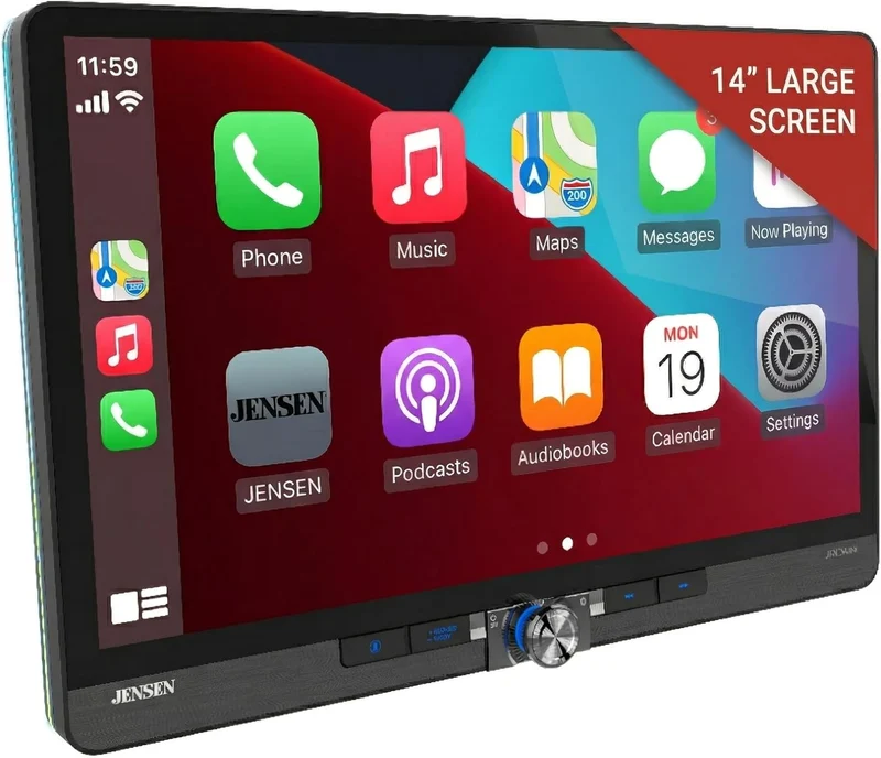 Single & Double DIN 14" Apple CarPlay Android Auto Wired or Wireless Car Stereo | SiriusXM Ready Bluetooth Front & Rear Camera Inputs