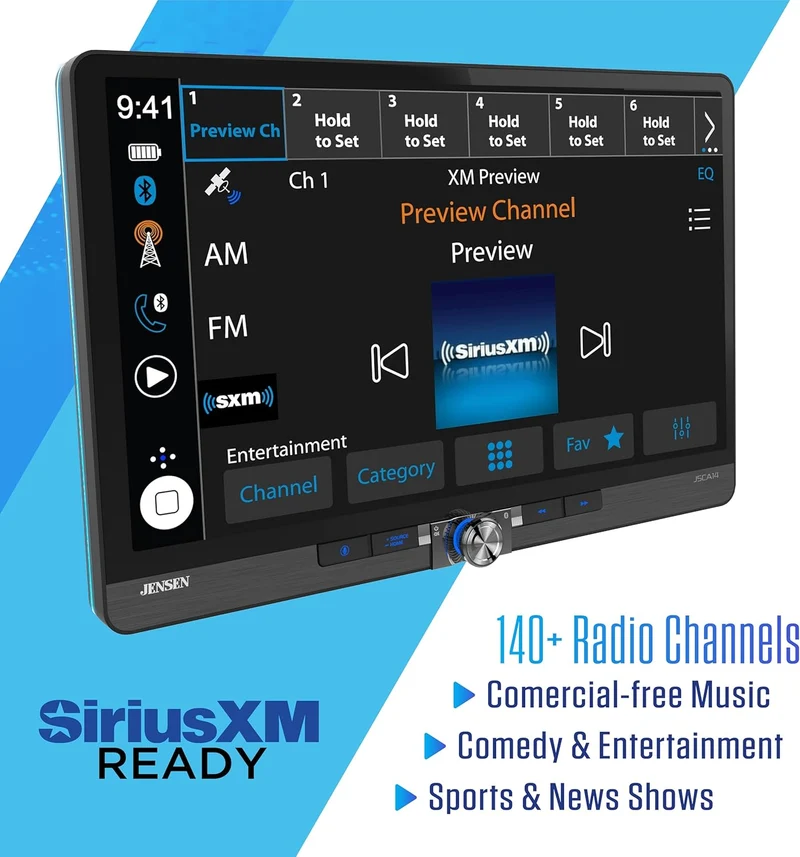 Single & Double DIN 14" Apple CarPlay Android Auto Wired or Wireless Car Stereo | SiriusXM Ready Bluetooth Front & Rear Camera Inputs
