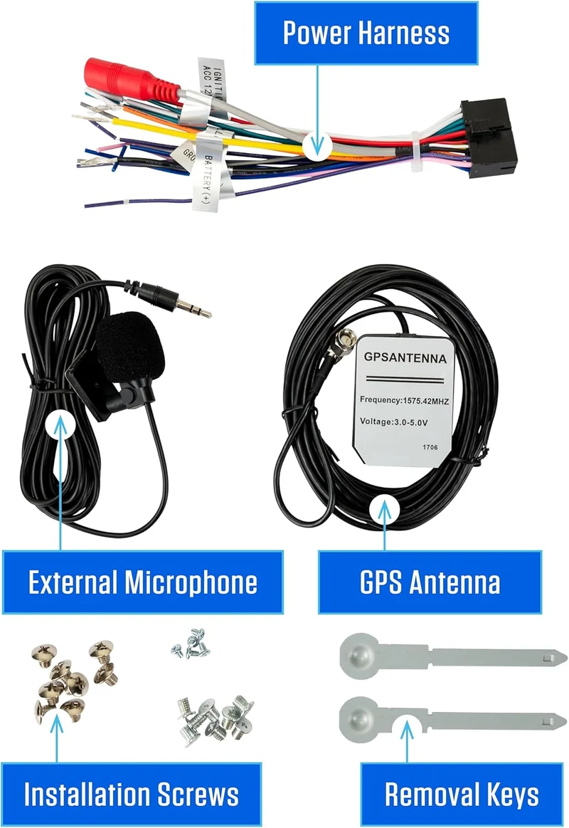 10.1" Single / Double DIN Apple CarPlay Android Auto Wired or Wireless Touchscreen Car Stereo Radio Bluetooth, Front & Rear Camera Inputs