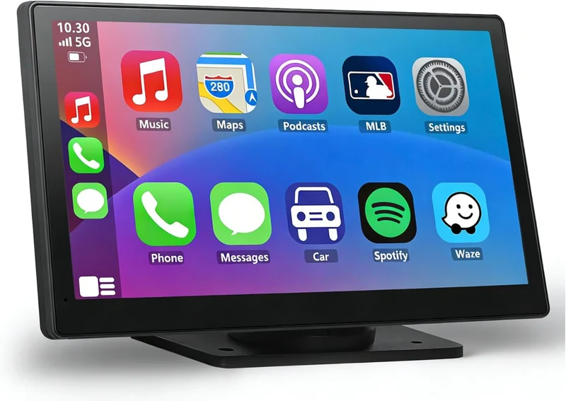 Double Din HD 7" Multimedia Player Wireless Touchscreen Car Stereo Car Play & Android Auto, GPS, Voice Control, Mirror Link, Bluetooth Hands-Free