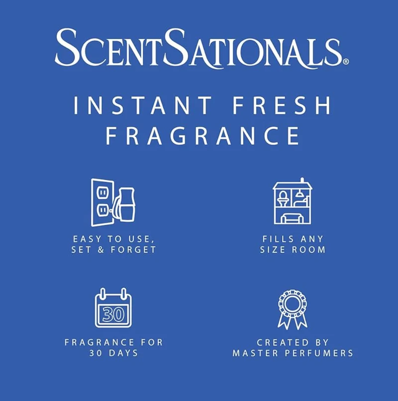 ScentSationals Illusion Fragrance Oil Plug In Air Freshener Refills 3-Pack - Works w/ Scentsationals Wall Plugs - Packaging May Vary