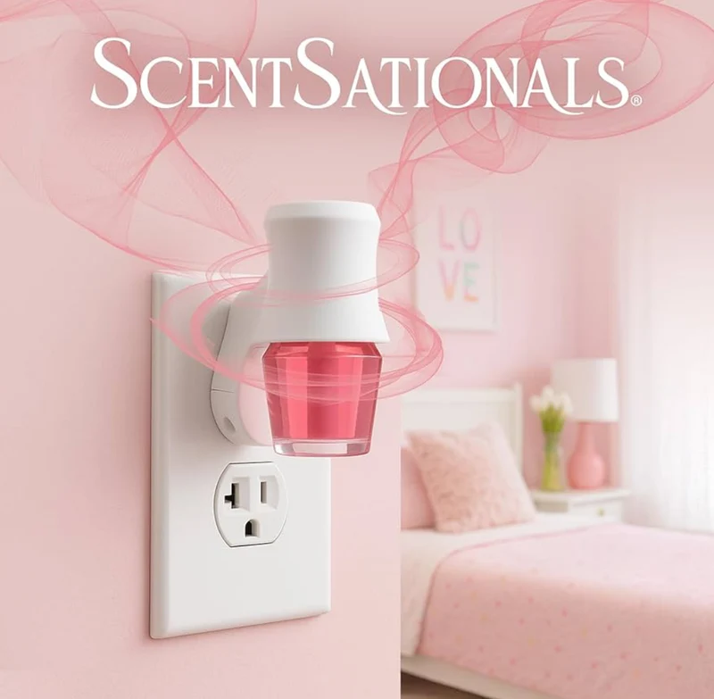 ScentSationals Cherry Blossoms Fragrance Oil Plug In Air Freshener Refills 3-Pack - Works w/ Scentsationals Wall Plugs - Packaging May Vary