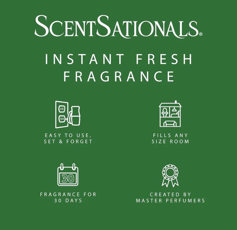 ScentSationals Honeysuckle Pineapple Fragrance Oil Plug In Air Freshener Refills 3-Pack - Works w/ Scentsationals Wall Plugs - Packaging May Vary