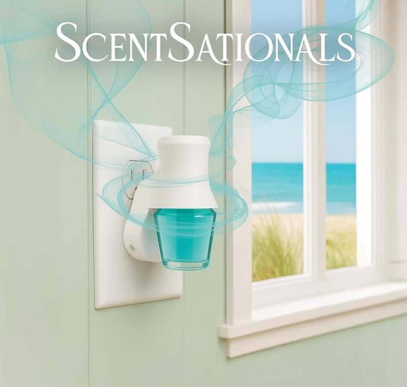 ScentSationals Linen Sea Breeze Fragrance Oil Plug In Air Freshener Refills 3-Pack - Works w/ Scentsationals Wall Plugs - Packaging May Vary