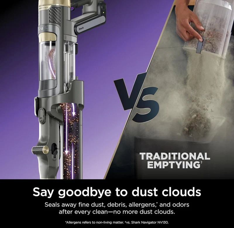 Shark Power Detect Clean & Empty Cordless Stick Vacuum & Auto-Empty System - NEW