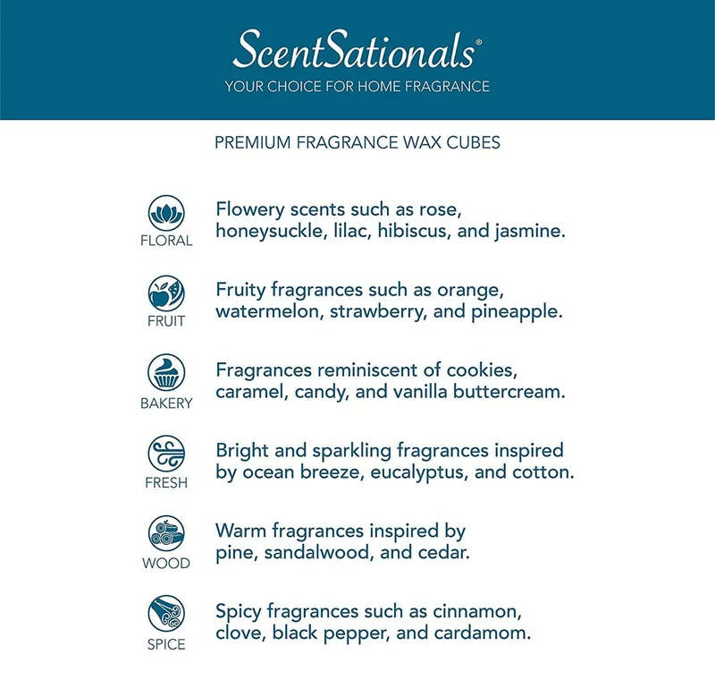 Scentsationals Accent Wax Warmer - Scented Wax Cube Melter - Electric Fragrance Plugin - (Lillian)