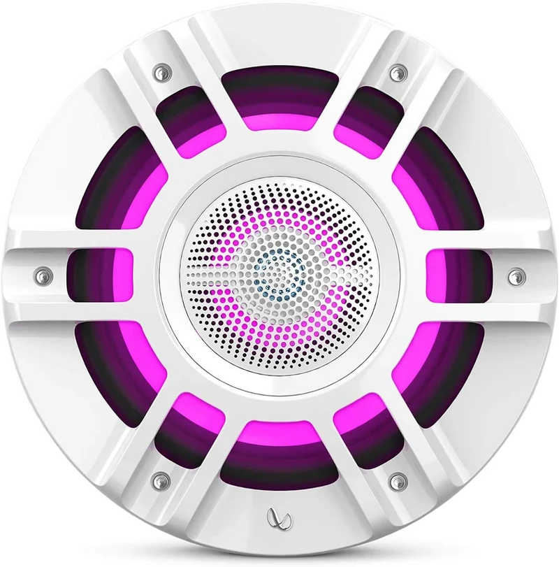 Infinity Kappa Marine Series White 8" Premium 3-Way RGB LED Convertible Speakers - White