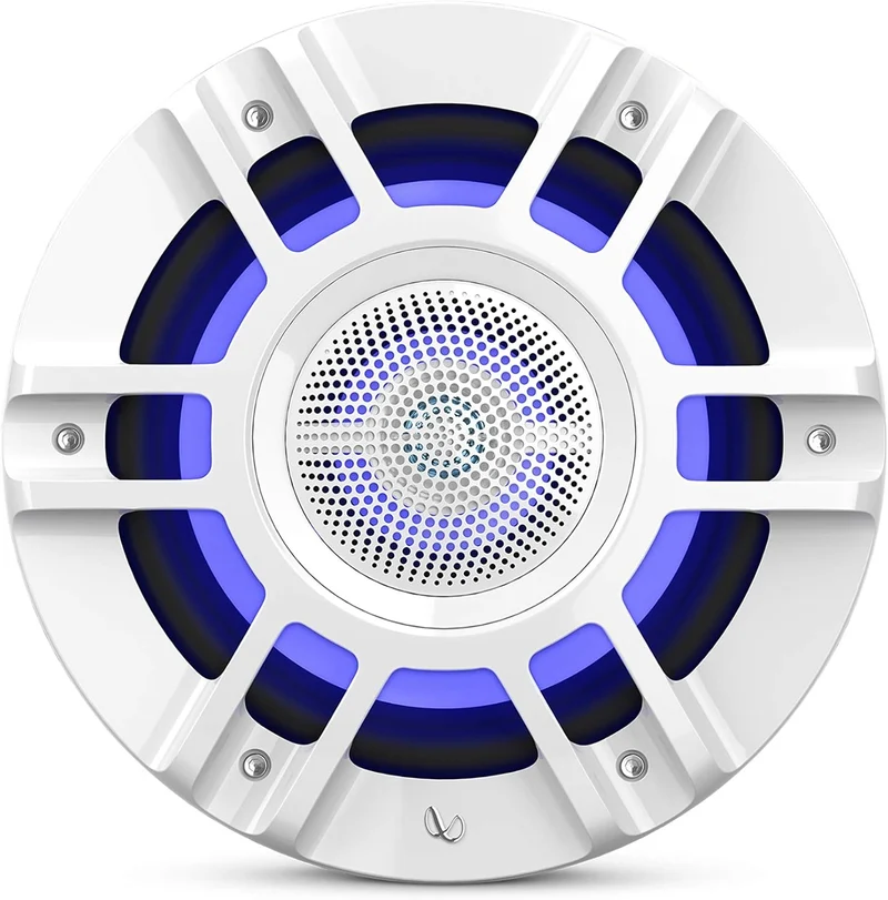 Infinity Kappa Marine Series White 8" Premium 3-Way RGB LED Convertible Speakers - White