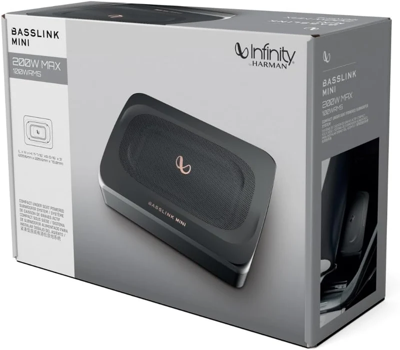 Infinity Basslink Mini Powered 6x8 Inches underseat subwoofer - Titanium