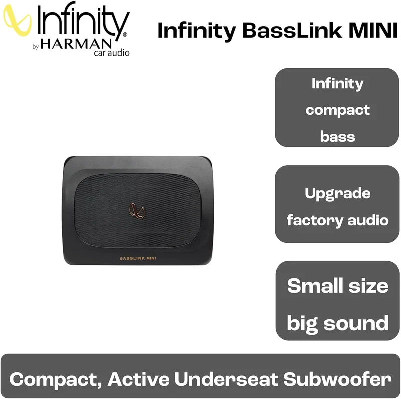 Infinity Basslink Mini Powered 6x8 Inches underseat subwoofer - Titanium