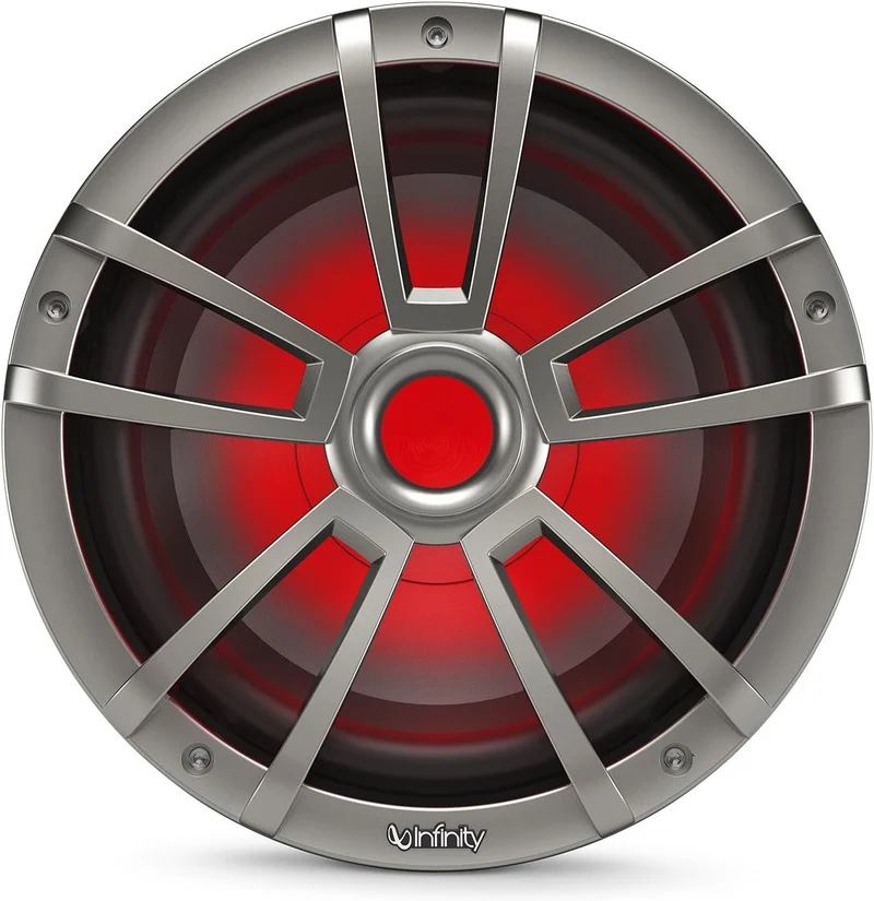 Infinity 1022 MLT 10 Inch Marine RGB LED Subwoofer - Titanium