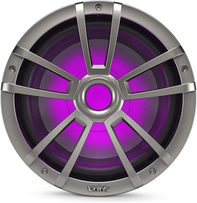 Infinity 1022 MLT 10 Inch Marine RGB LED Subwoofer - Titanium