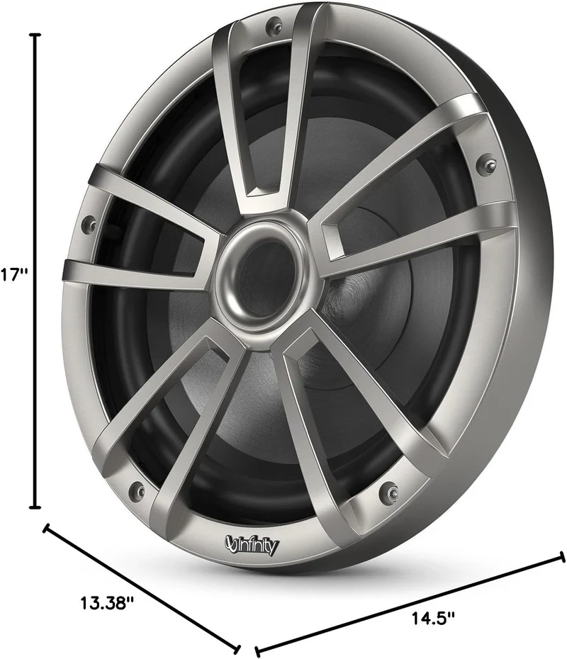 Infinity 1022 MLT 10 Inch Marine RGB LED Subwoofer - Titanium