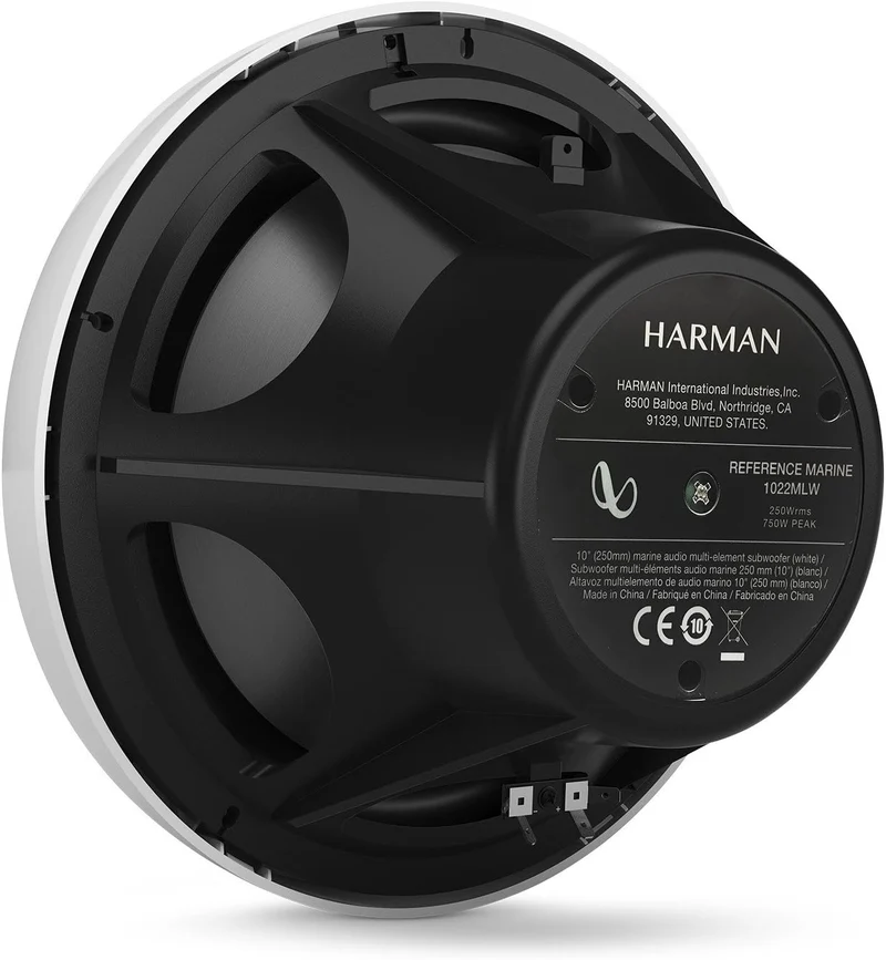 Infinity Reference 1022 MLW 10 inches Marine Boat RGB LED Subwoofer - (White Gloss)