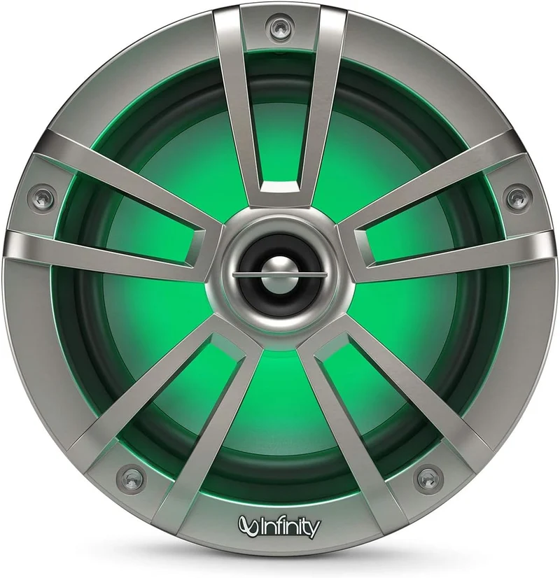 Infinity INF622MLT 622MLT Marine Boat 6.5 inches RGB LED Coaxial Speakers - Titanium
