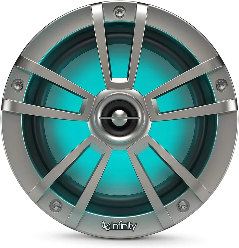 Infinity INF622MLT 622MLT Marine Boat 6.5 inches RGB LED Coaxial Speakers - Titanium