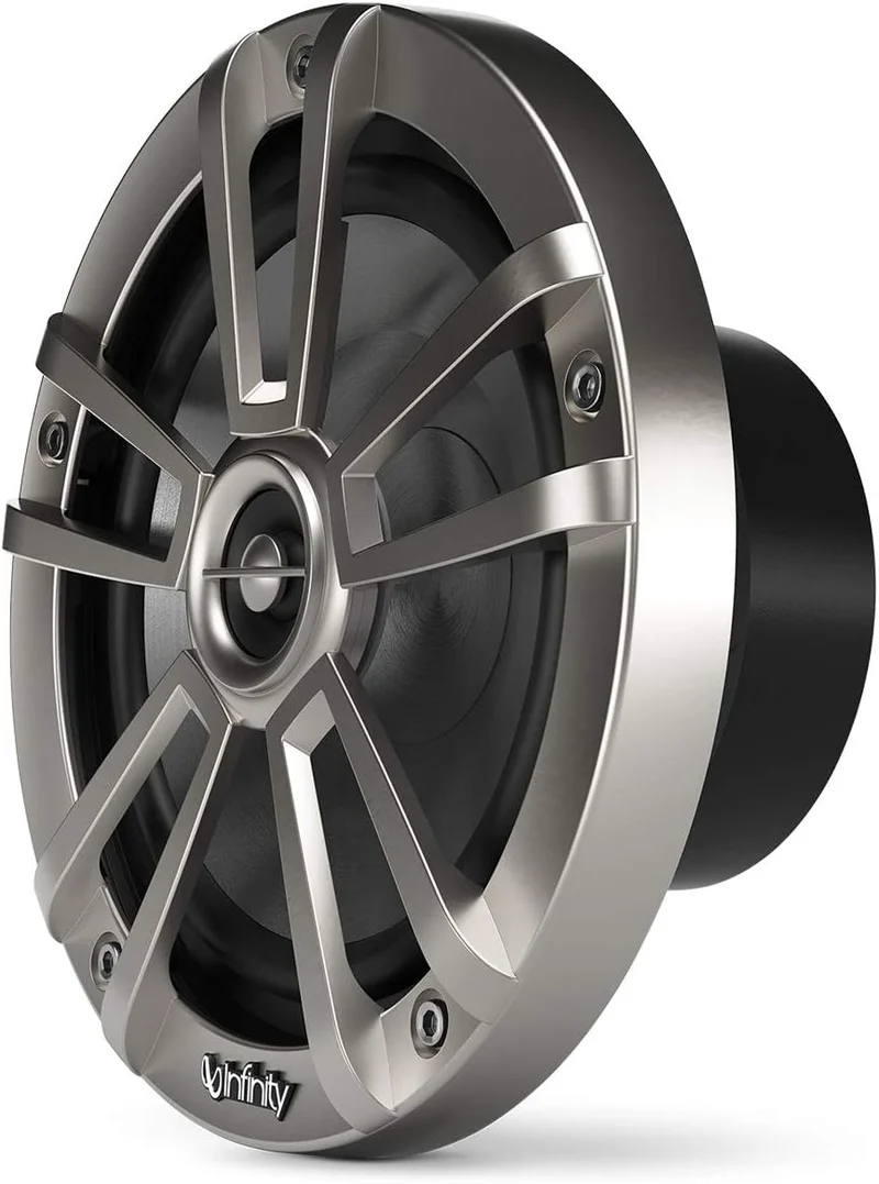 Infinity INF622MLT 622MLT Marine Boat 6.5 inches RGB LED Coaxial Speakers - Titanium