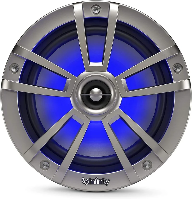 Infinity INF622MLT 622MLT Marine Boat 6.5 inches RGB LED Coaxial Speakers - Titanium