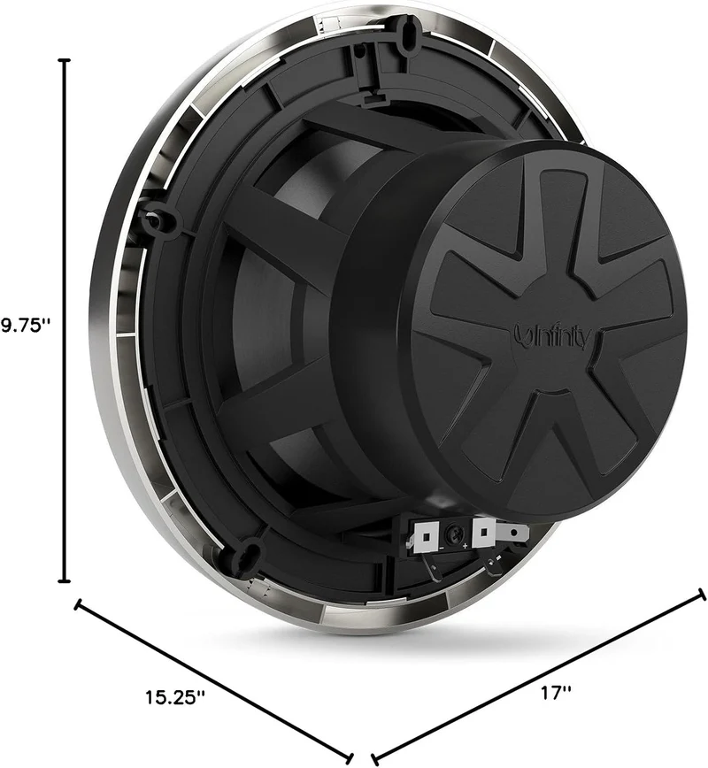 Infinity INF622MLT 622MLT Marine Boat 6.5 inches RGB LED Coaxial Speakers - Titanium