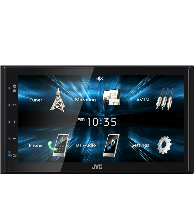 JVC KW-M150BT Bluetooth Car Stereo Receiver with USB Port – 6.75" Touchscreen Display - AM/FM Radio - MP3 Player Double DIN – 13-Band EQ (Black)