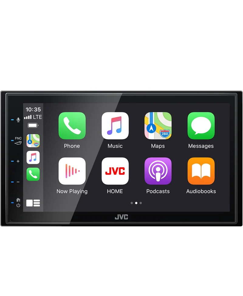 JVC KW-M560BT Apple CarPlay Android Auto Multimedia Player w/ 6.8" Capacitive Touchscreen, Bluetooth Audio and Hands Free Calling, MP3 Player, Double DIN, 13-Band EQ, SiriusXM, AM/FM Car Radio