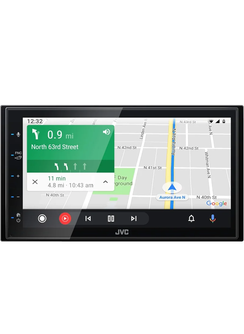 JVC KW-M560BT Apple CarPlay Android Auto Multimedia Player w/ 6.8" Capacitive Touchscreen, Bluetooth Audio and Hands Free Calling, MP3 Player, Double DIN, 13-Band EQ, SiriusXM, AM/FM Car Radio