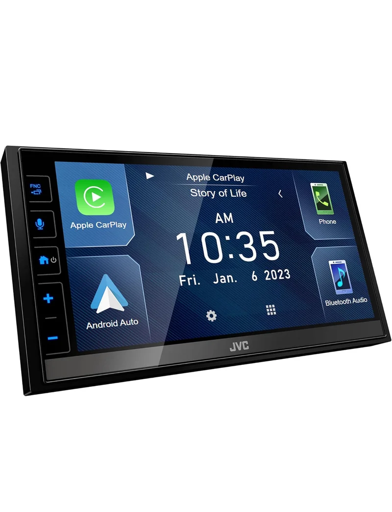 JVC KW-M780BT Apple CarPlay Android Auto Digital Media Player, Double Din, 6.8 Inch LCD Touchscreen, AM/FM, Bluetooth, MP3 Player, USB Port, iDatalink Maestro, SiriusXM, Class D Amp, Car Radio