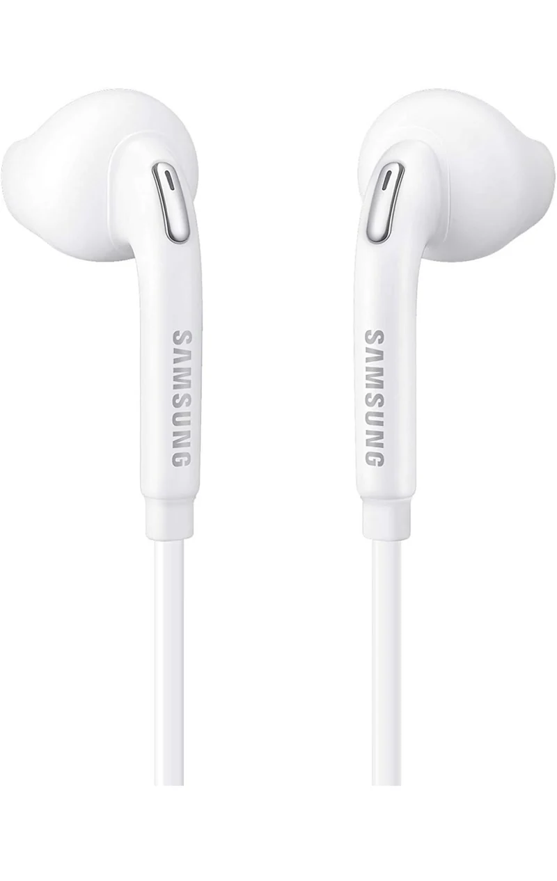 SAMSUNG Wired Earbuds Original 3.5mm in-Ear Headphones Galaxy Microphone & Volume Remote - Includes Black Velvet Carrying Pouch - White