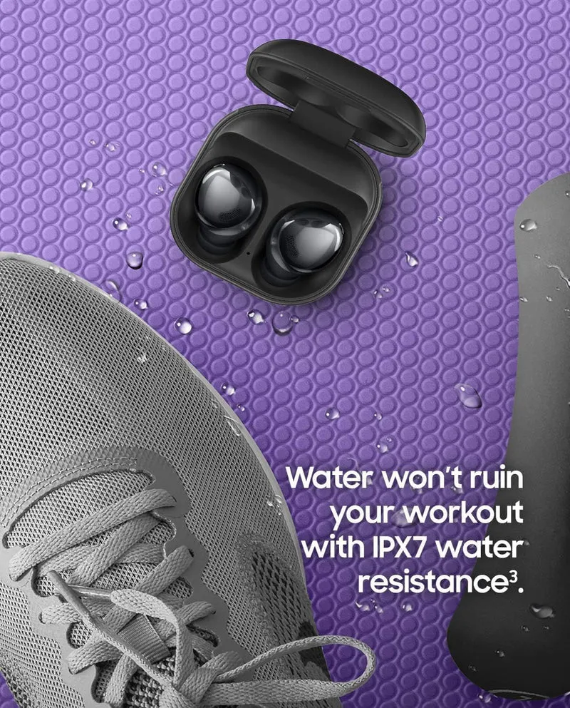 SAMSUNG Galaxy Buds Pro, Bluetooth Earbuds, True Wireless, Noise Cancelling, Charging Case, Quality Sound, Water Resistant, Phantom Black (US Version) (Renewed)