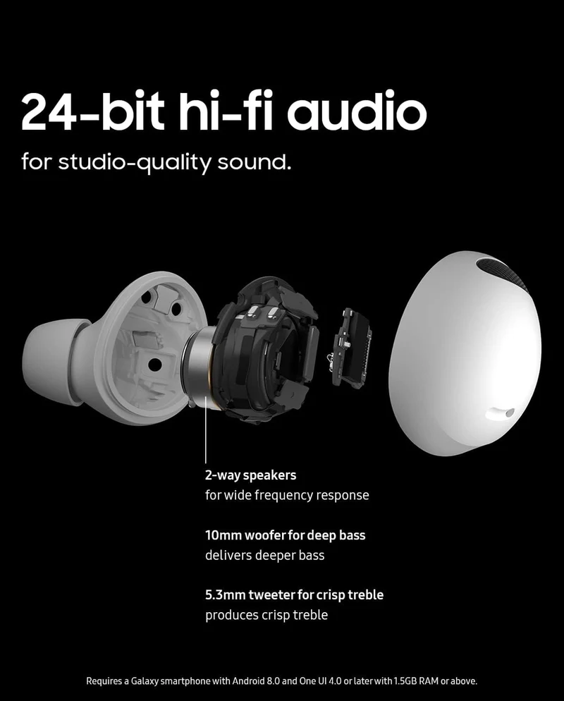 SAMSUNG Galaxy Buds 2 Pro True Wireless Bluetooth Earbuds, Noise Cancelling, Hi-Fi Sound IPX7 Water Resistant White
