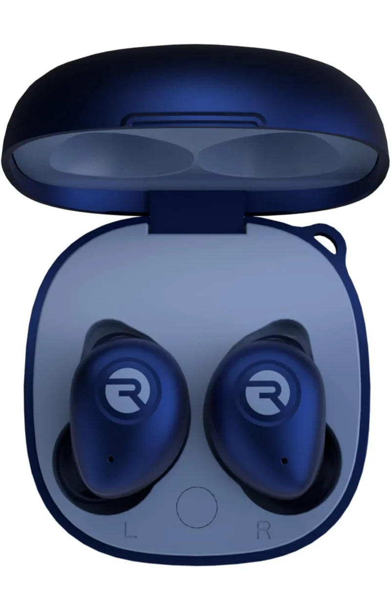 Raycon Fitness Bluetooth True Wireless Earbuds with Built in Mic 56 Hours of Battery, IPX7 Waterproof, Active Noise Cancellation, Awareness Mode, and Bluetooth 5.3 (Blue)