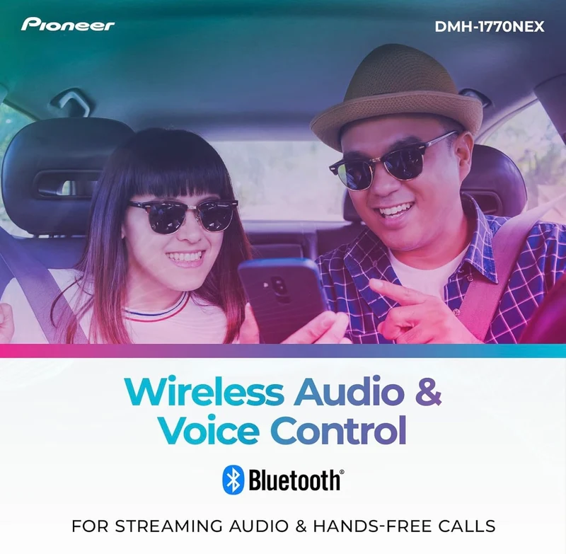 Pioneer DMH-1770NEX Double-DIN Digital Multimedia Receiver, Wired Apple CarPlay and Android Auto, 6.8” Capacitive Touchscreen
