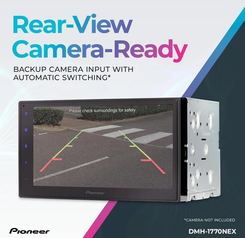 Pioneer DMH-1770NEX Double-DIN Digital Multimedia Receiver, Wired Apple CarPlay and Android Auto, 6.8” Capacitive Touchscreen