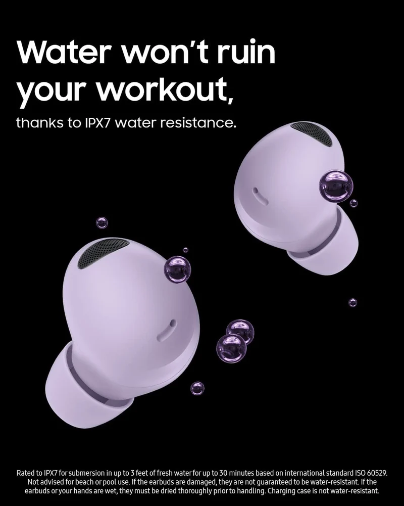 SAMSUNG Galaxy Buds 2 Pro True Wireless Bluetooth Earbuds w/ Noise Cancelling, Comfort Ear Fit, HD Voice, Conversation Mode, IPX7 Water Resistant, Graphite (Renewed)